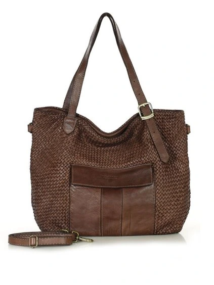 Kožená kabelka Marco Mazzini M250 hnědá