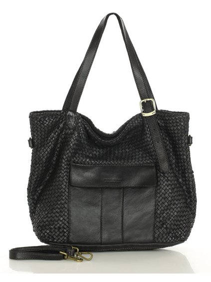 Kožená kabelka Marco Mazzini M250 černá