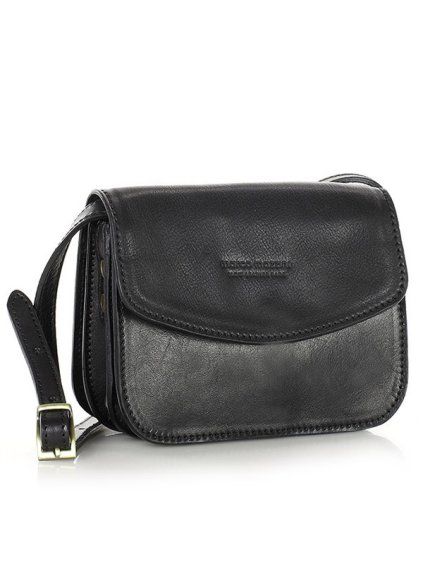 Kožená crossbody kabelka Marco Mazzini 2M48 černá