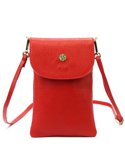 Kožená crossbody kabelka Gregorio 1747 červená