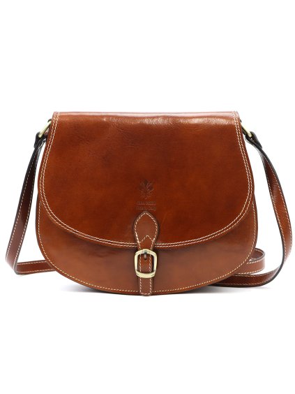 Kožená crossbody kabelka Florence 21TMP koňaková