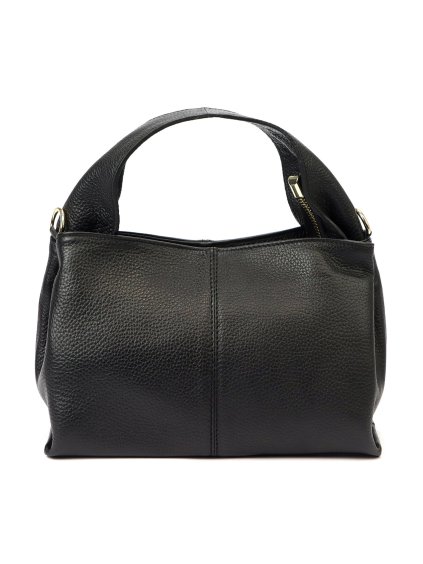 Kožená kufříková kabelka Luka 24-061 černá