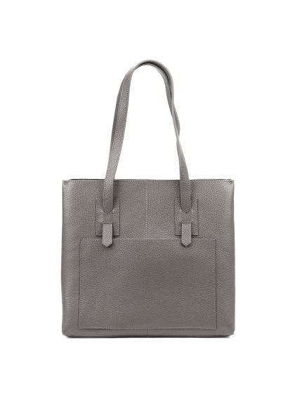 Kožená shopper bag kabelka Luka 24-056 šedá