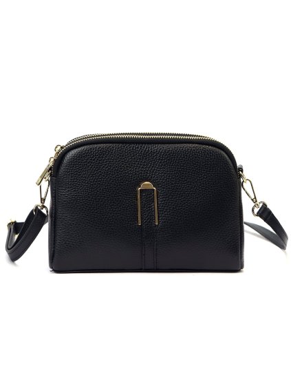 Kožená crossbody kabelka Luka 24-066 černá