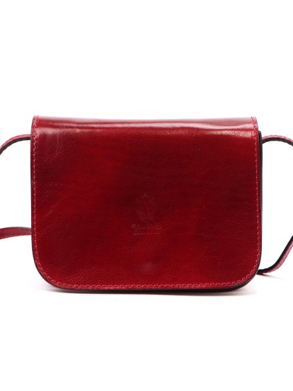 Kožená crossbody kabelka Florence 46 tmavě červená