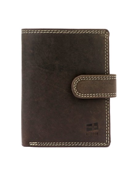 Pánská kožená peněženka Nordee BJORN N4L hnědá