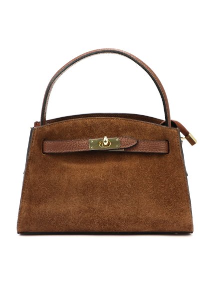 Kožená kufříková kabelka Luka 24-086 hnědá