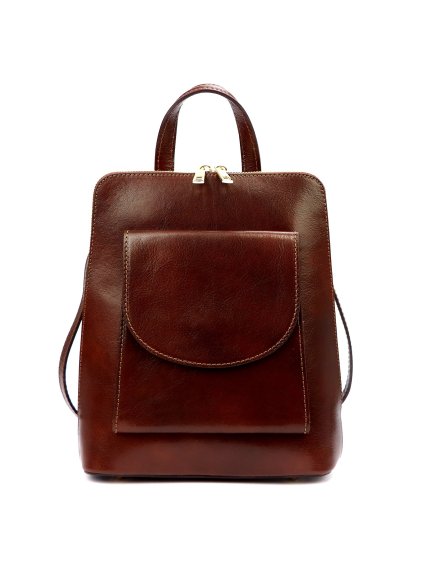 Dámský kožený batoh Patrizia 518-014 hnědý