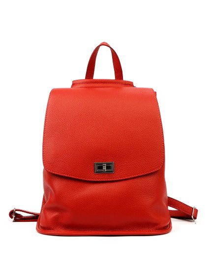 Dámský kožený batoh Luka 24-075 červený