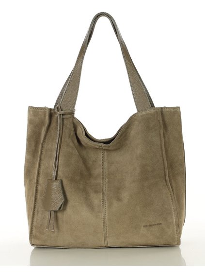 Kožená shopper bag kabelka Mazzini  139MM béžová