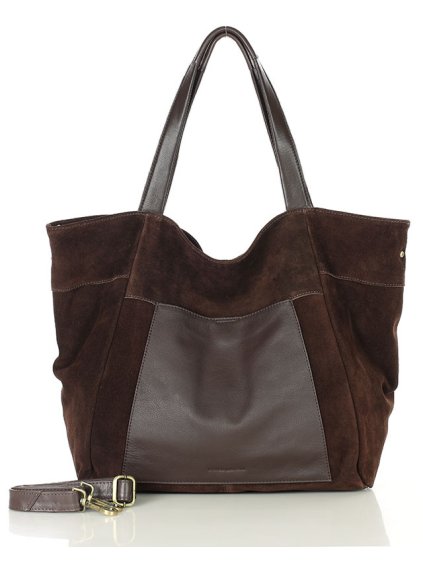 Shopper bag kabelka Marco Mazzini VS119 tmavě hnědá