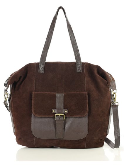Shopper bag kabelka Marco Mazzini VSM126 tmavě hnědá