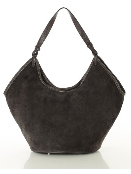 Kabelka z broušené kůže Marco Mazzini MM289 tmavě hnědá