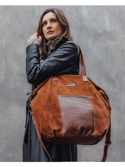 Shopper bag kabelka Marco Mazzini VS1M hnědá