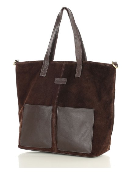Shopper bag kabelka Marco Mazzini VS123 tmavě hnědá