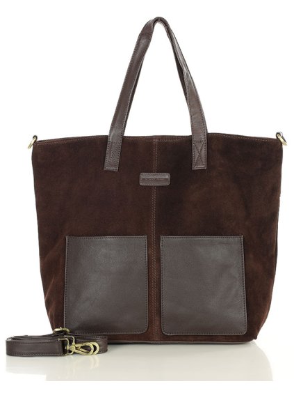 Shopper bag kabelka Marco Mazzini VS123 tmavě hnědá