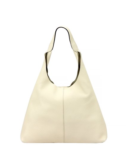 Kožená kabelka Luka 26-082 krémová