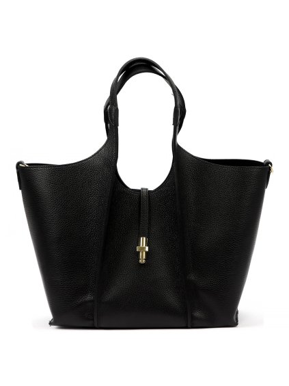 Kožená kufříková kabelka Luka 26-068 D černá