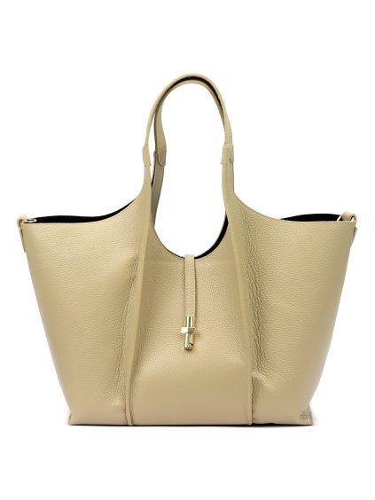 Kožená kufříková kabelka Luka 26-068 D béžová