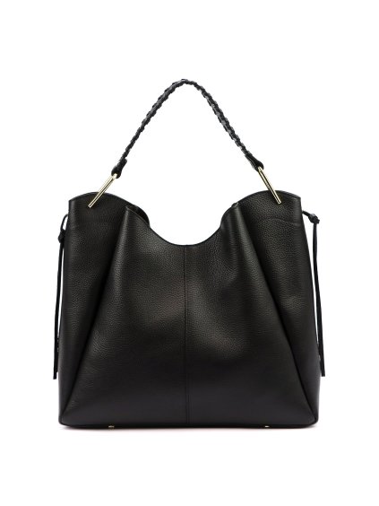 Kožená shopper bag kabelka Luka 26-080 černá