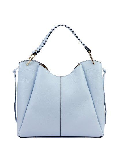 Kožená shopper bag kabelka Luka 26-080 modrá