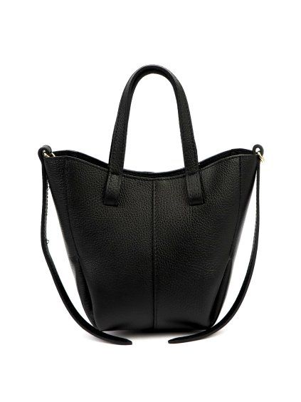 Kožená shopper bag kabelka Luka 26–124 černá