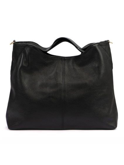 Kožená shopper bag kabelka Luka 26–107 černá