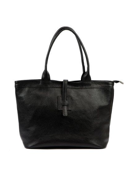 Kožená shopper bag kabelka Luka 25-007 černá