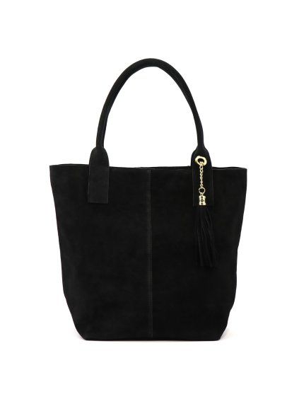 Kožená shopper bag kabelka Luka 26-036 černá