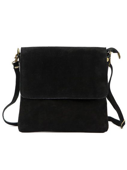Kožená crossbody kabelka Luka 24-090 černá