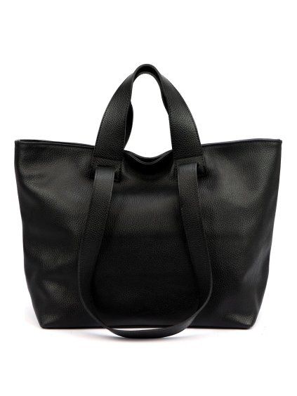 Kožená shopper bag kabelka Luka 25-078 DL černá