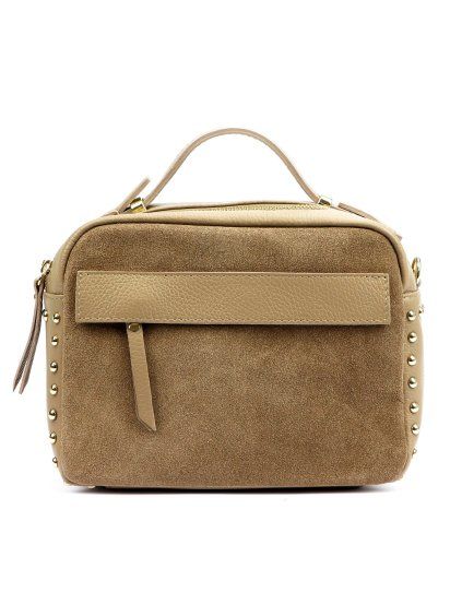 Kožená crossbody kabelka Luka 25-062 DL béžová