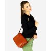 Kožená crossbody kabelka Mazzini M17M9 camel