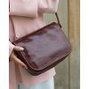 Kožená crossbody kabelka Mazzini M17M9 hnědá