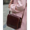 Kožená crossbody kabelka Mazzini M17M9 hnědá