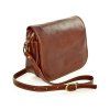 Kožená crossbody kabelka Mazzini M17M9 hnědá