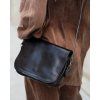 Kožená crossbody kabelka Mazzini M17M9 černá