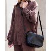 Kožená crossbody kabelka Mazzini M17M9 černá