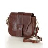 Kožená crossbody kabelka Mazzini M10M1 hnědá