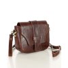 Kožená crossbody kabelka Mazzini M10M1 hnědá