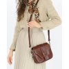 Kožená crossbody kabelka Mazzini M10M1 hnědá