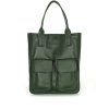Kožená shopper bag kabelka Vera Pelle 04X khaki