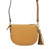 Kožená crossbody kabelka Patrizia Piu 417-004 krémová