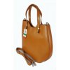 Kožená shopper bag kabelka Vera Pelle 846 camel