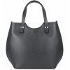 Kožená shopper bag kabelka Vera Pelle 846 šedá