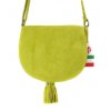 Kabelka z broušené kůže Vera Pelle VP490N žlutá