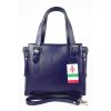 Kožená kufříková kabelka Vera Pelle V884N modrá