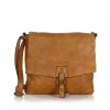 Dámská kožená crossbody kabelka Mazzini M46 camel