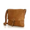 Dámská kožená crossbody kabelka Mazzini M46 camel