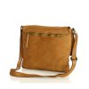 Dámská kožená crossbody kabelka Mazzini M46 camel